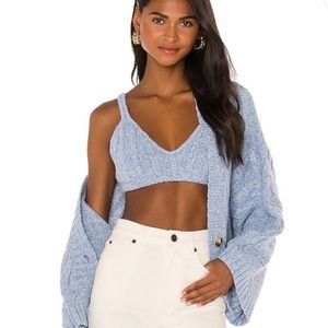 For Love and Lemons Blue Thea Bralette XL